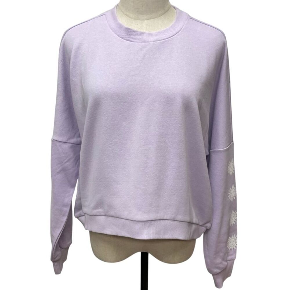 Cotton On Women's Crewneck Sweatshirt with Sun Sleeve Print Pullover Size S